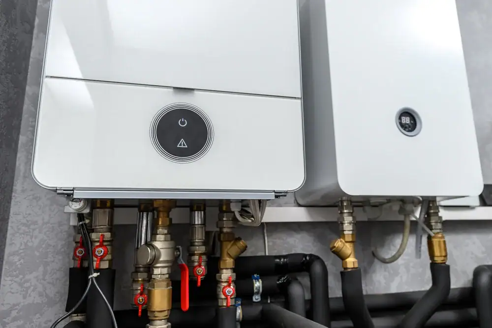 Modern gas boiler installation by Super Plumbing Heating in Bergen County, NJ, providing advanced heating technology for improved comfort and reduced energy costs